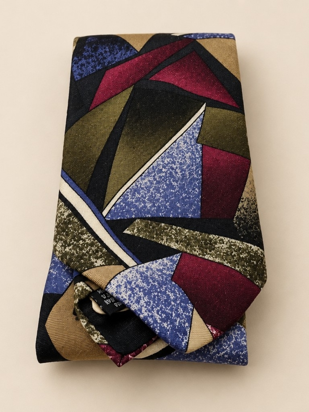 Statement Geometric Pattern Silk Tie